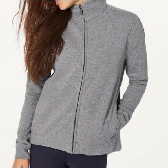 lululemon athletica Jackets & Blazers - LULULEMON Wind Down Fleece Jacket Heathered Grey Size 6 EUC